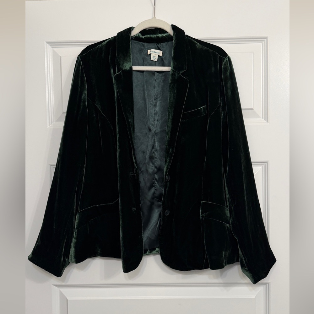 Sundance Forest Green Velvet Jacket